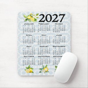 2027 Kalender Zitronen Italienische Mittelmeer Fli Mousepad