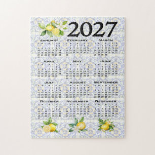 2027 Kalender Zitronen Italienische Mittelmeer Fli Puzzle