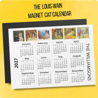 2027 Katzen von Louis Wain Magnet-Kalender
