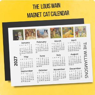 2027 Katzen von Louis Wain Magnet-Kalender  Magnetkarte