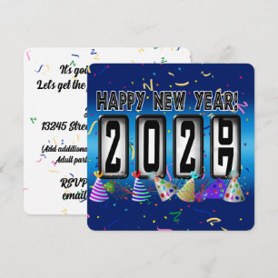 2027 Kilometerstand Neujahrsparty Einladung