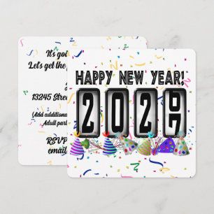 2027 Kilometerstand Neujahrsparty Einladung