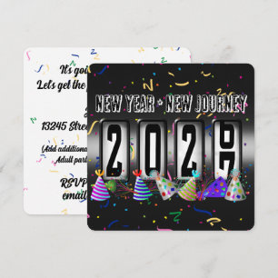 2027 Kilometerstand Neujahrsparty Einladung
