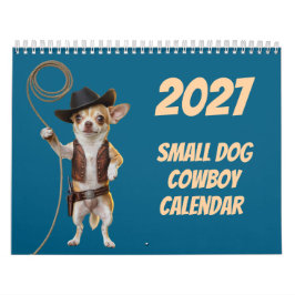 2027 Kleiner-Hund-Cowboy-Kalender Kalender