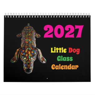 2027 Kleiner Hund Glas-Kalender Kalender