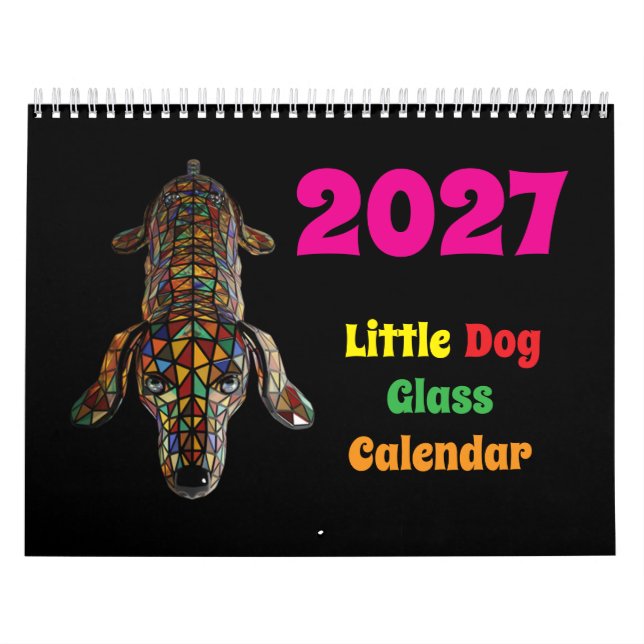 2027 Kleiner Hund Glas-Kalender Kalender (Titelbild)