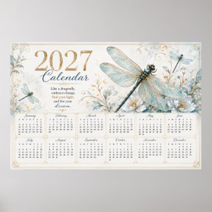 2027 Libellen-Wandkalenderposter Poster