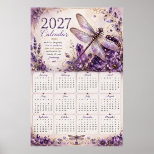 2027 Libellen-Wandkalenderposter Poster