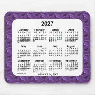 2027 Lila Diamonds Calendar von Janz Mouse Pad Mousepad