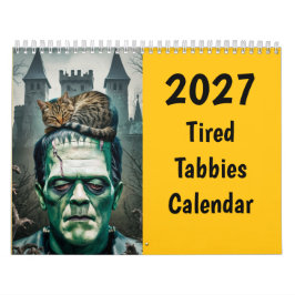 2027 Lustiger Müder Tabbies-Kalender Kalender