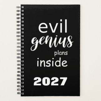 2027 Lustiger Spruch Böser Geniepläne innen Planer