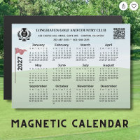 2027 Magnet-Kalender Golfclub Liga Logo QR-Code