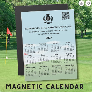 2027 Magnet-Kalender Golfclub-Ligalog QR-Code Magnetkarte