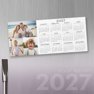 2027 Magnetkalender mit 3-Foto-Collage Magnetkarte