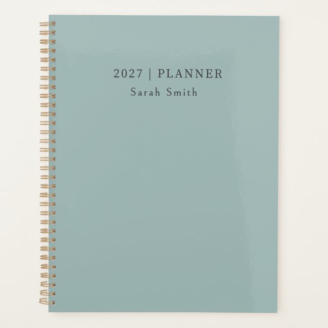 2027 Minimaler Wochen- Monats- und undatierter Pla Planer (Vorderseite)