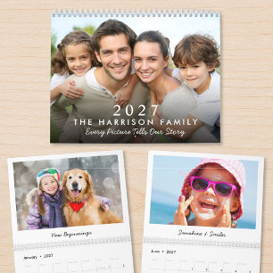 2027 Minimalistische Familienfoto Kalender