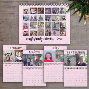 2027 - Moderne Familie Benutzerfoto - Rosé Kalender