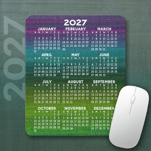 2027 Moderner Abstrakter Kalender Vertikal Mousepad