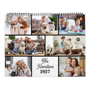 2027 Moderner benutzerdefinierter Familienfoto-Kal Kalender