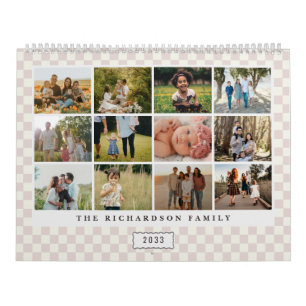 2027 Moderner Schachbrett-Fotokalender Kalender