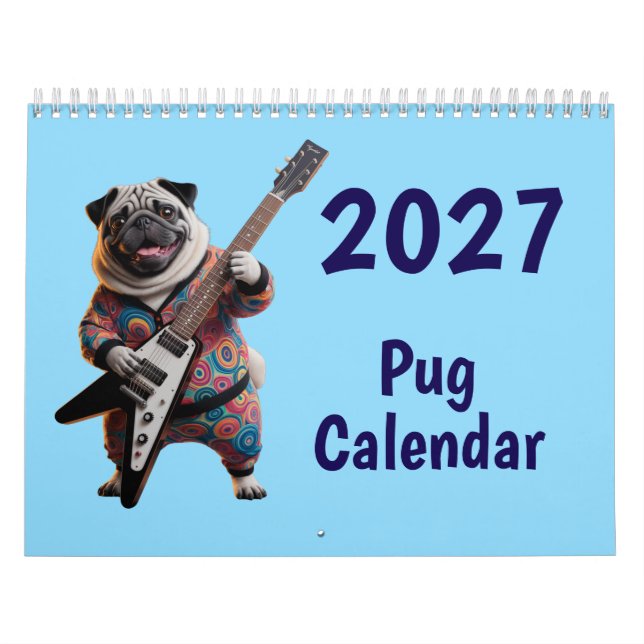 2027 Mops-Kalender Kalender (Titelbild)