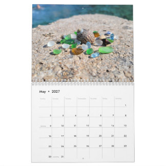 2027 Muscheln und Meeresglas Wandkalender