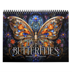 2027 Mystische Schmetterlinge Fantasy-Kunstkalende Kalender
