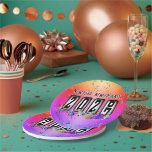 2027 Odometer New Years Party Pappteller<br><div class="desc">* HAPPY NEW YEAR 2027! * Fun party hats and confetti to celebrate the New Year. * Several sizes to choose from, round or square plate options. * You can personalize by changing the size of the design. * Change the text message (choose font style, color, size and placement of...</div>