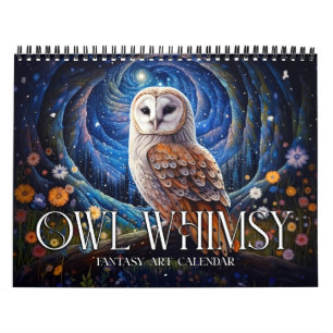 2027 Owl Whimsy 2 Fantasy-Kunstkalender Kalender