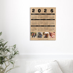 2027 Personalisierter Familienfoto-Kalender  Poster
