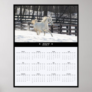 2027 Pferde-Wandkalender - Ländliche Schönheit Poster