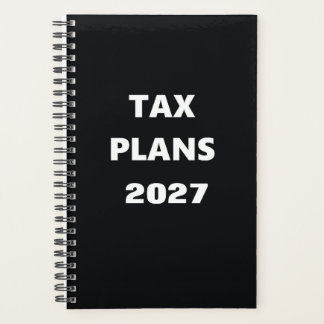 2027 Planer Steuerpläne Schwarz-Weiß-Design