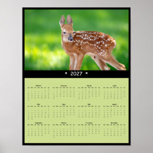 2027 Rehkalb-Wandkalender - Waldbaby Poster