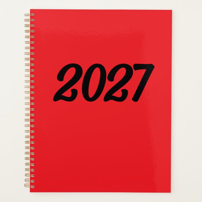 2027 Rot Schwarz Planer (Vorderseite)