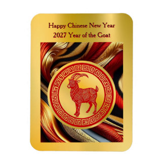 2027 Rotes Ziege-Symbol Chinesisches Neujahr Magnet