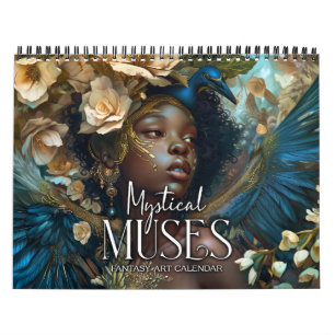 2027 Schwarze Fantasy-Kunst Mystische Musen Kalender