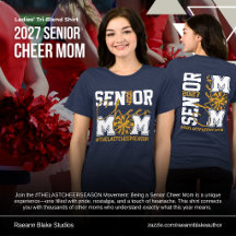 2027 Senior Cheer Mom Tri-Blend-Shirt