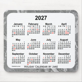 2027 Silver Holiday Art Calendar von Janz Mouse Pa Mousepad