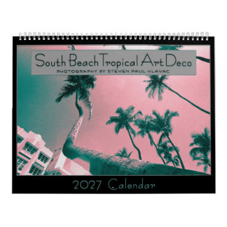 2027 South Beach Tropical Art Deco Kalender