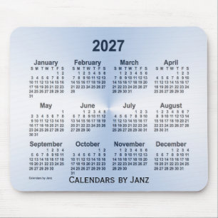 2027 Steel Blue Calendar von Janz Mouse Pad Mousepad