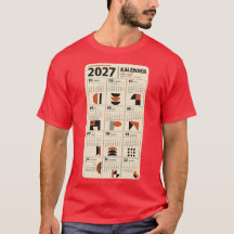 2027 T-Shirt – Bauhaus-inspirierter Kalender