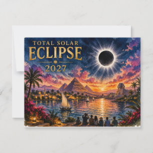 2027 Totale Sonnenfinsternis Ägypten Mitteilungskarte