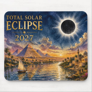 2027 Totale Sonnenfinsternis Ägypten Mousepad