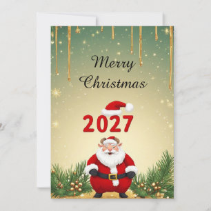 2027 Weihnachten & Neujahr Design Einladung