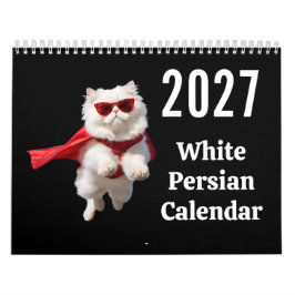 2027 Weißer Perserkatzenkalender Kalender