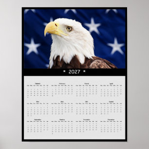 2027 Weißkopfseeadler-Wandkalender - Raubvogel Poster