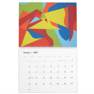 2027 Whimsical Color: Abstract Designs All Year Kalender