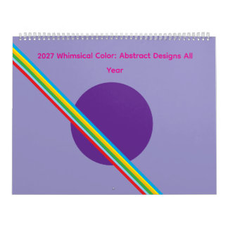2027 Whimsical Color: Abstrakte Designs für das ga Kalender