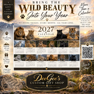2027 Wilde Großkatzen Wandkalender Poster