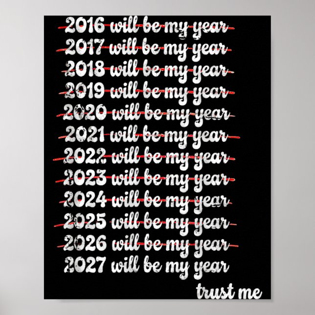 2027 Will Be My Year Procrastination New Year Reso Poster (Vorne)